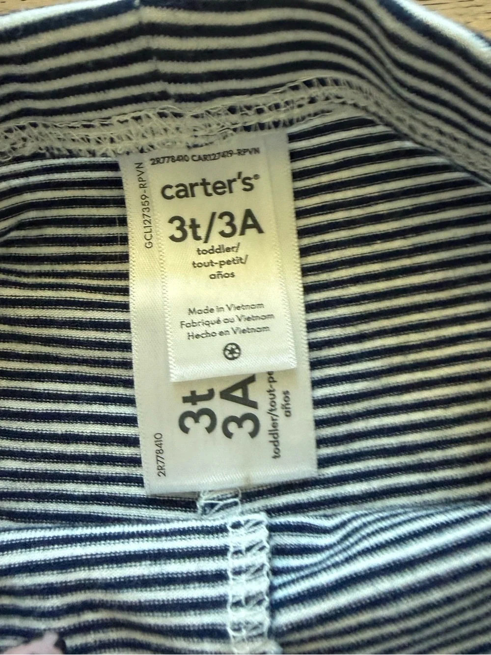 Carter’s 3T Bike Shorts 2-Pack Pink Polka Dot + Navy Stripe